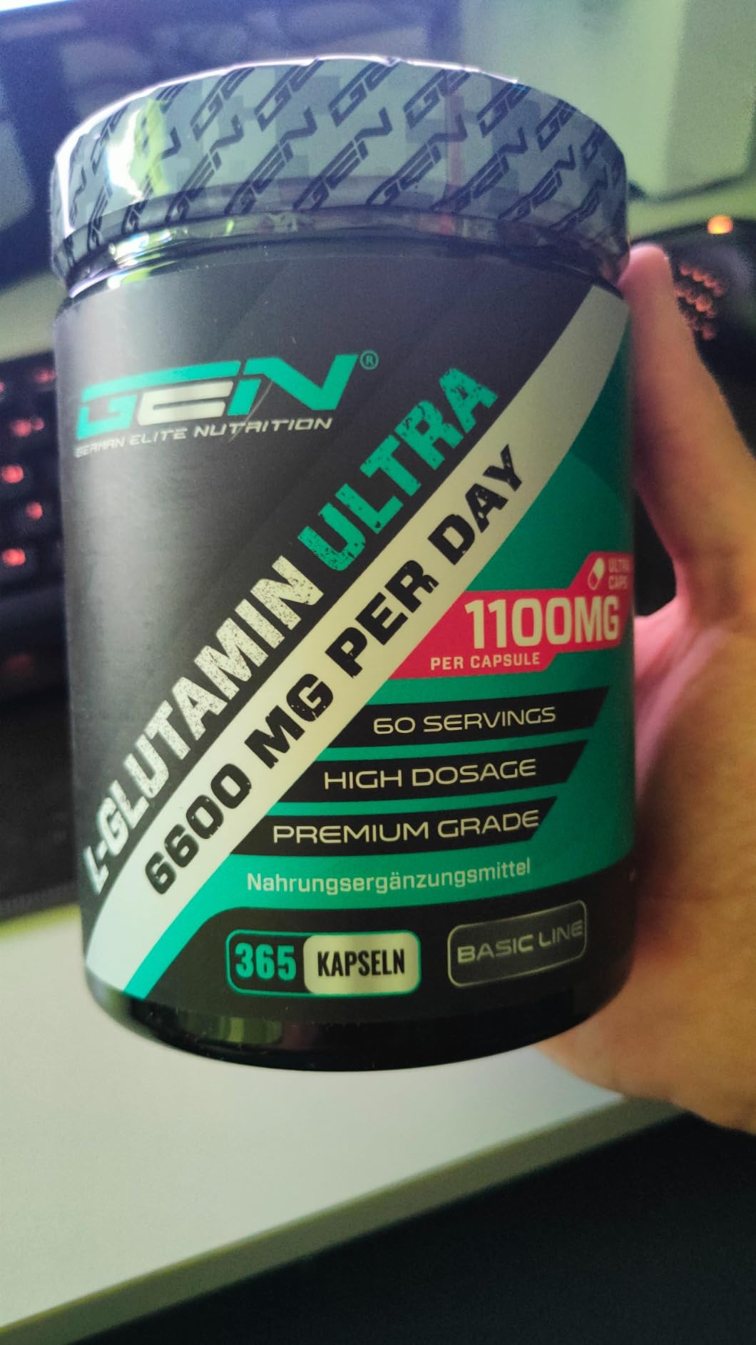 Elite Amino Singles L-Glutammina Ultra Caps 365 capsule da 1100 mg