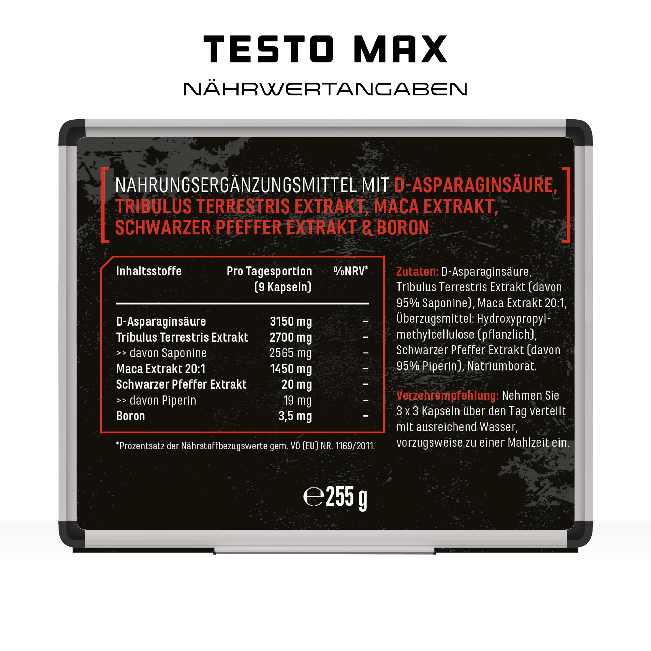 Elite Testo & Vitality Botanicals Testo MAX integratore vegano 270 capsule