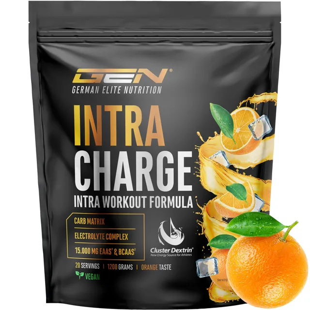Elite Pre-Workout & Pump Intra Charge Workout Drink bevanda 1,2 kg arancia vegana