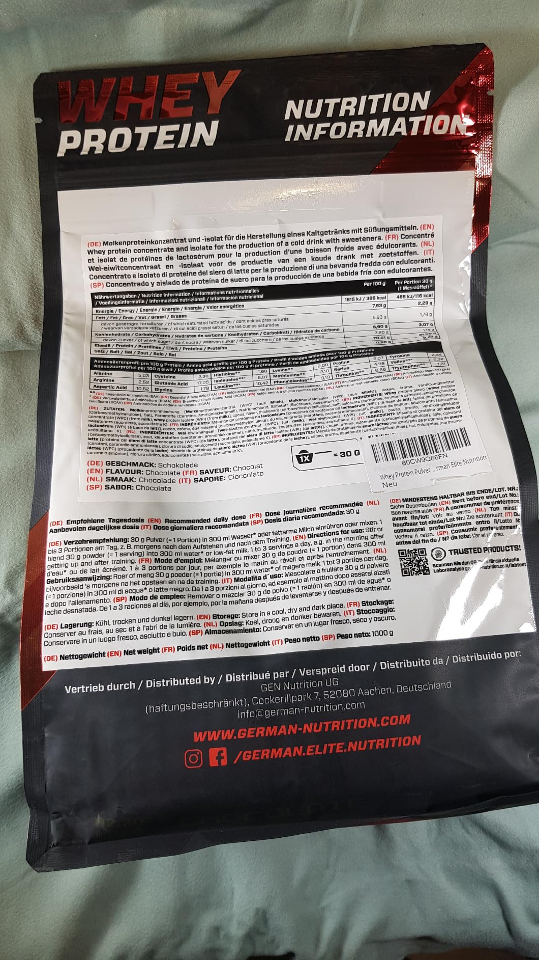 Elite Whey Protein Whey Proteine Complesso proteine 1000 g cioccolato con isolato