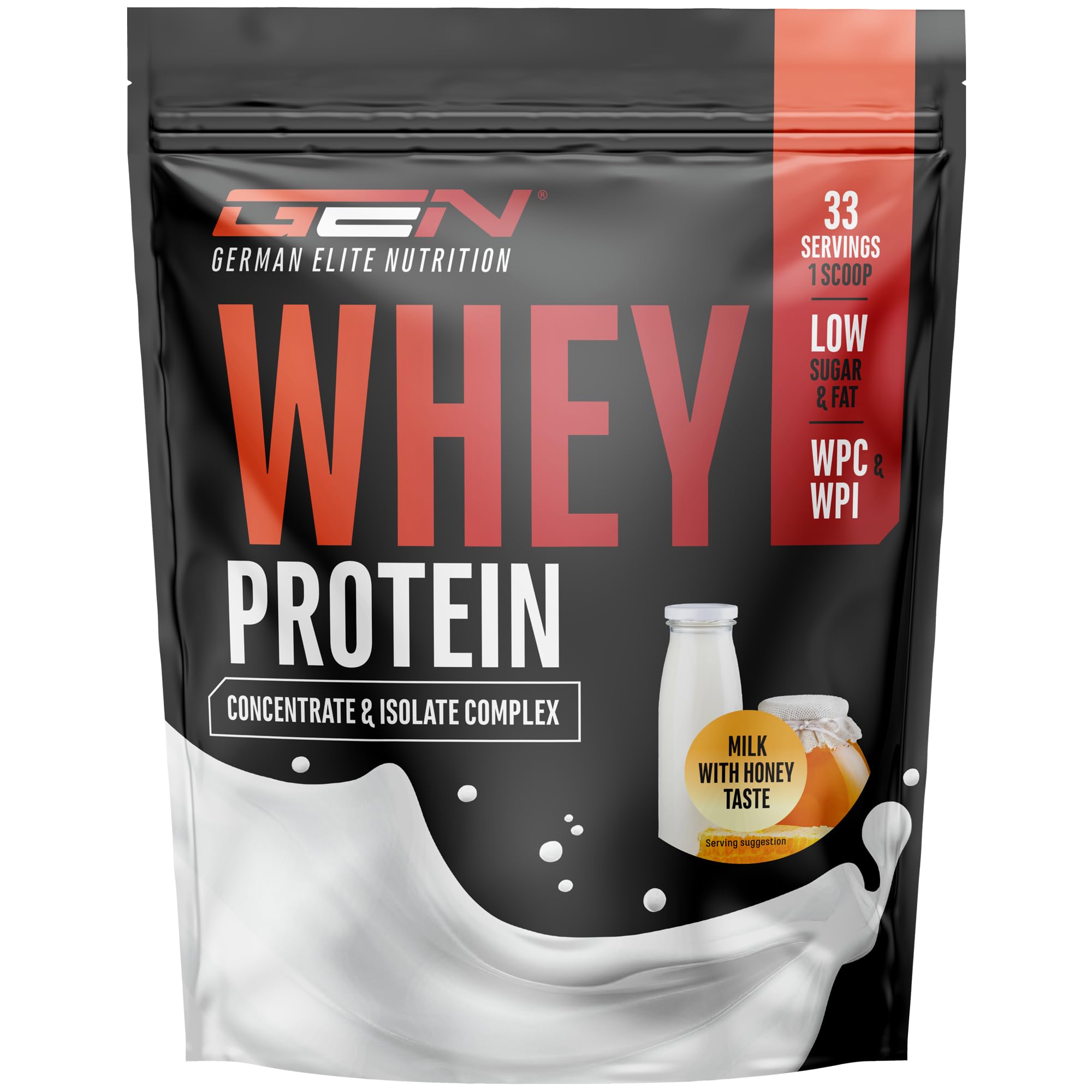 Elite Whey Protein Whey Proteine Complesso 1000 g latte con miele con isolato