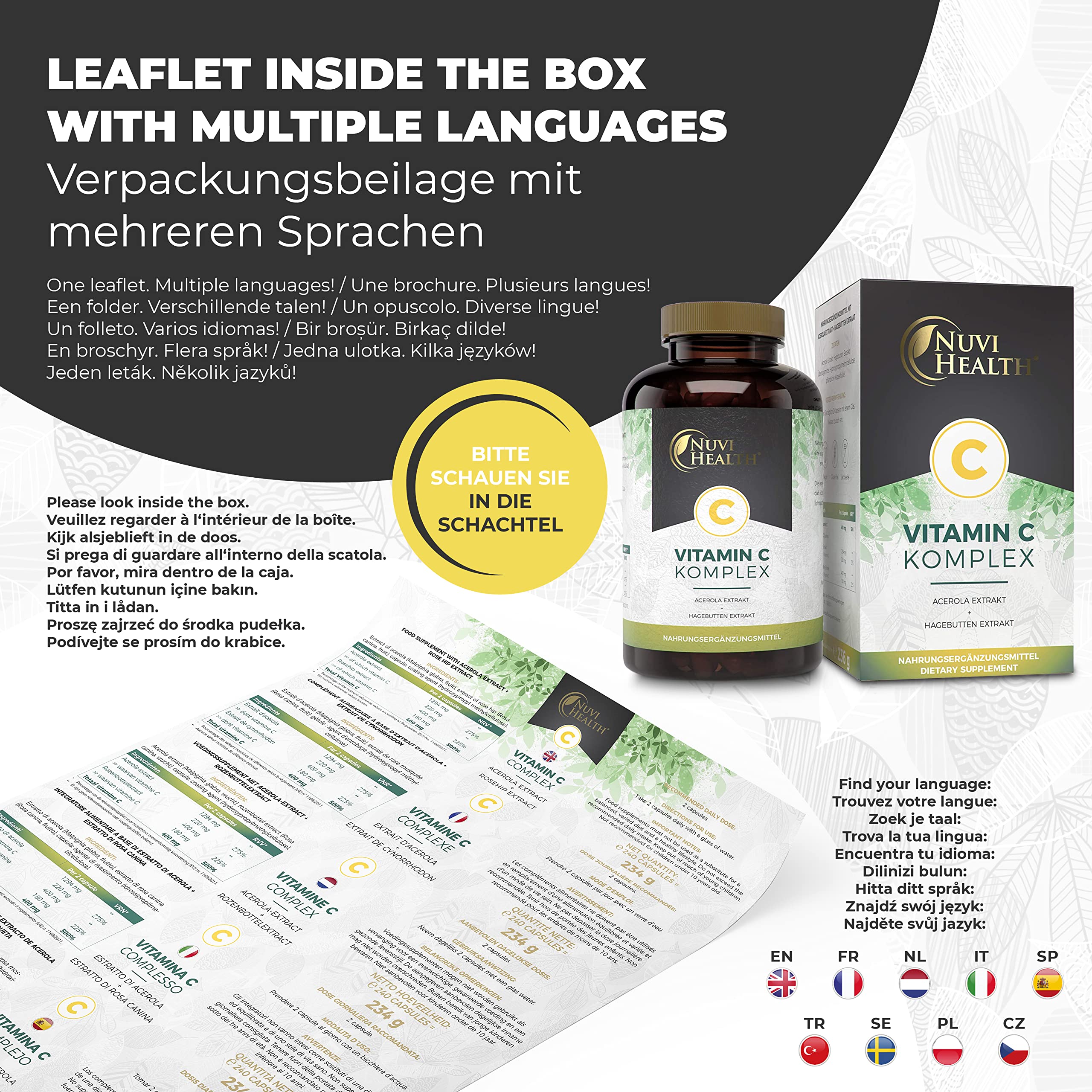 Elite Vitamins, Minerals & Hydration Complesso naturale di vitamina C 240 capsule vegan