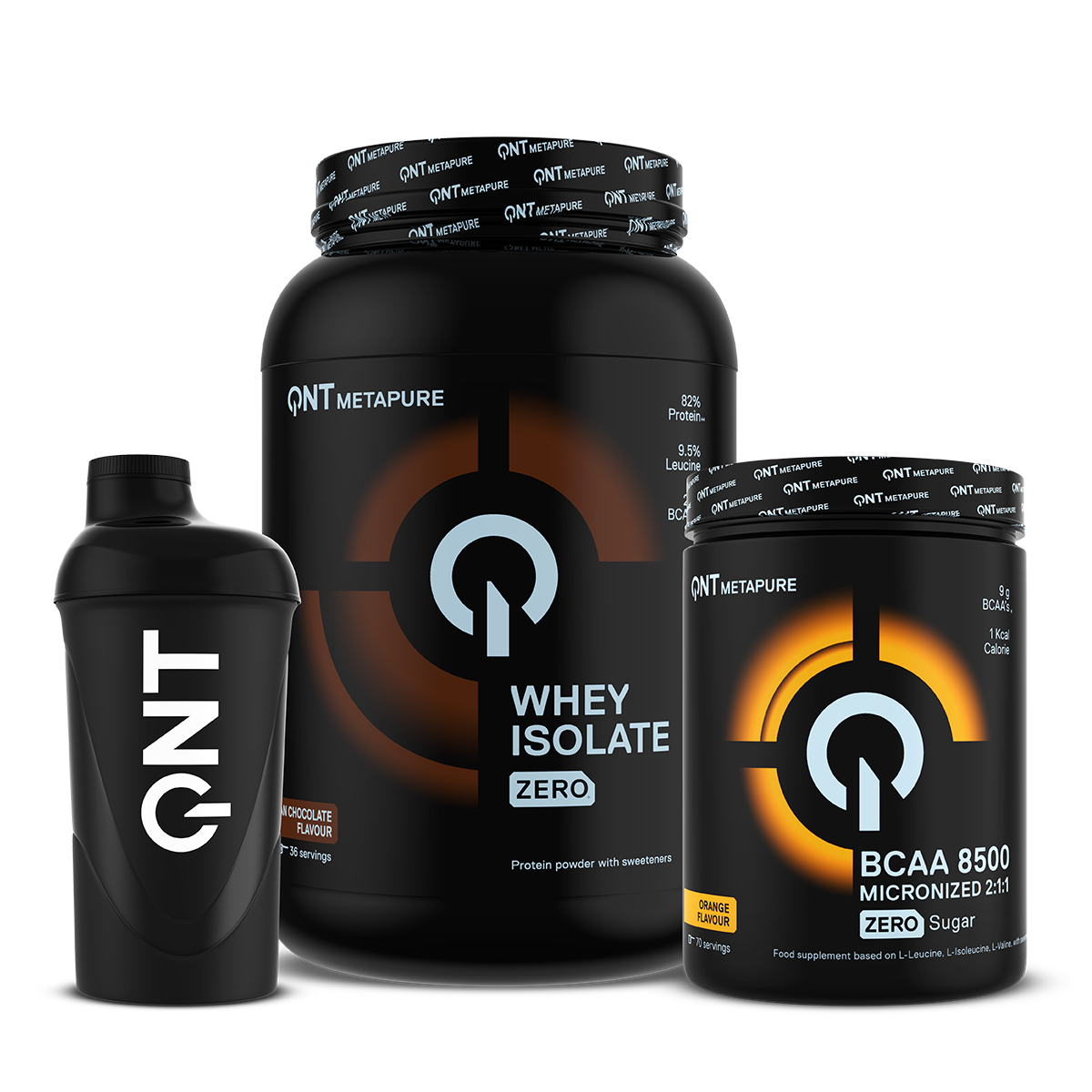QNT Bundles Mass Gainer Pack bundle 908 g whey Belgian chocolate + BCAA Lemon 350 g