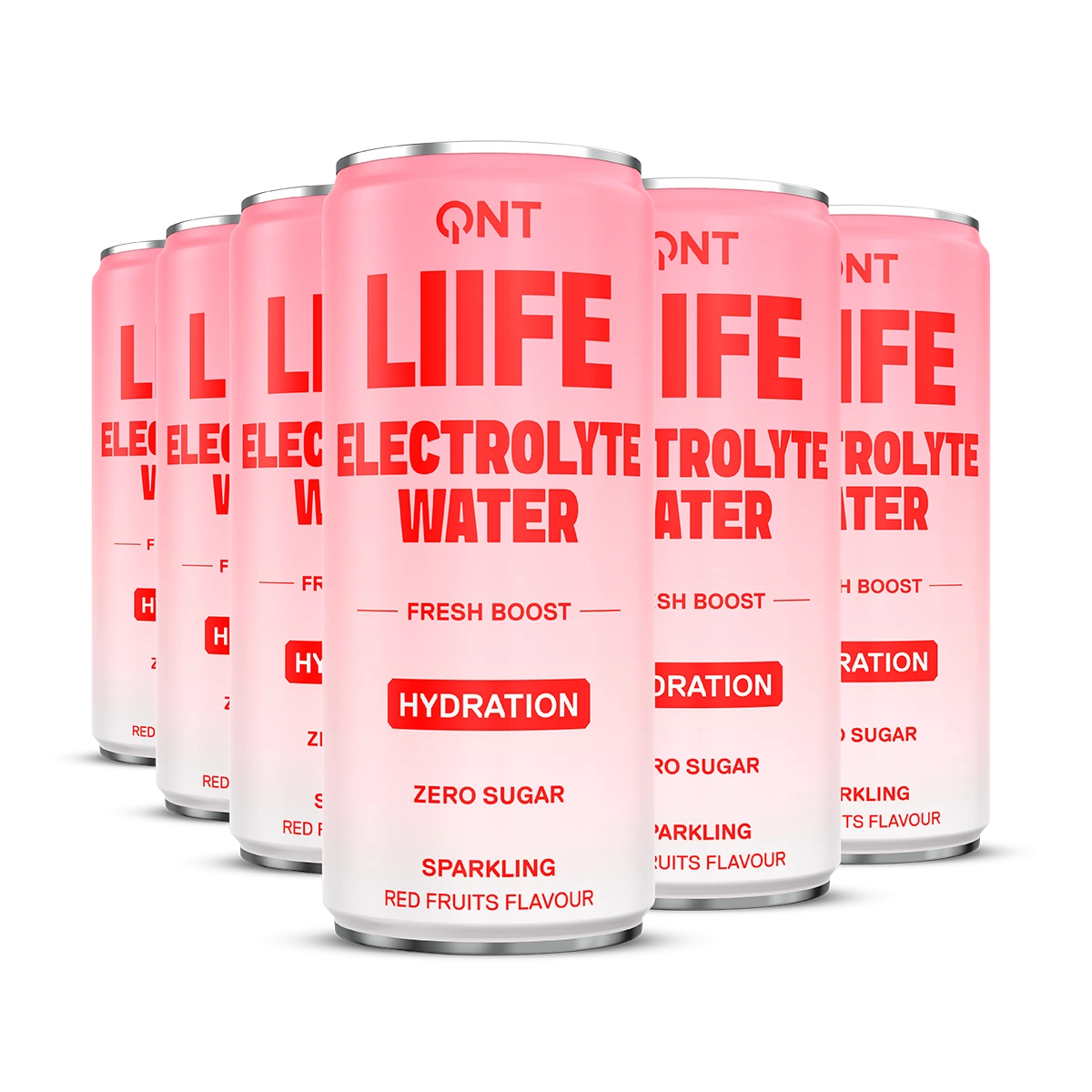 QNT Drinks Electrolyte Water bevanda frutti rossi 12 x 330 ml senza zuccheri