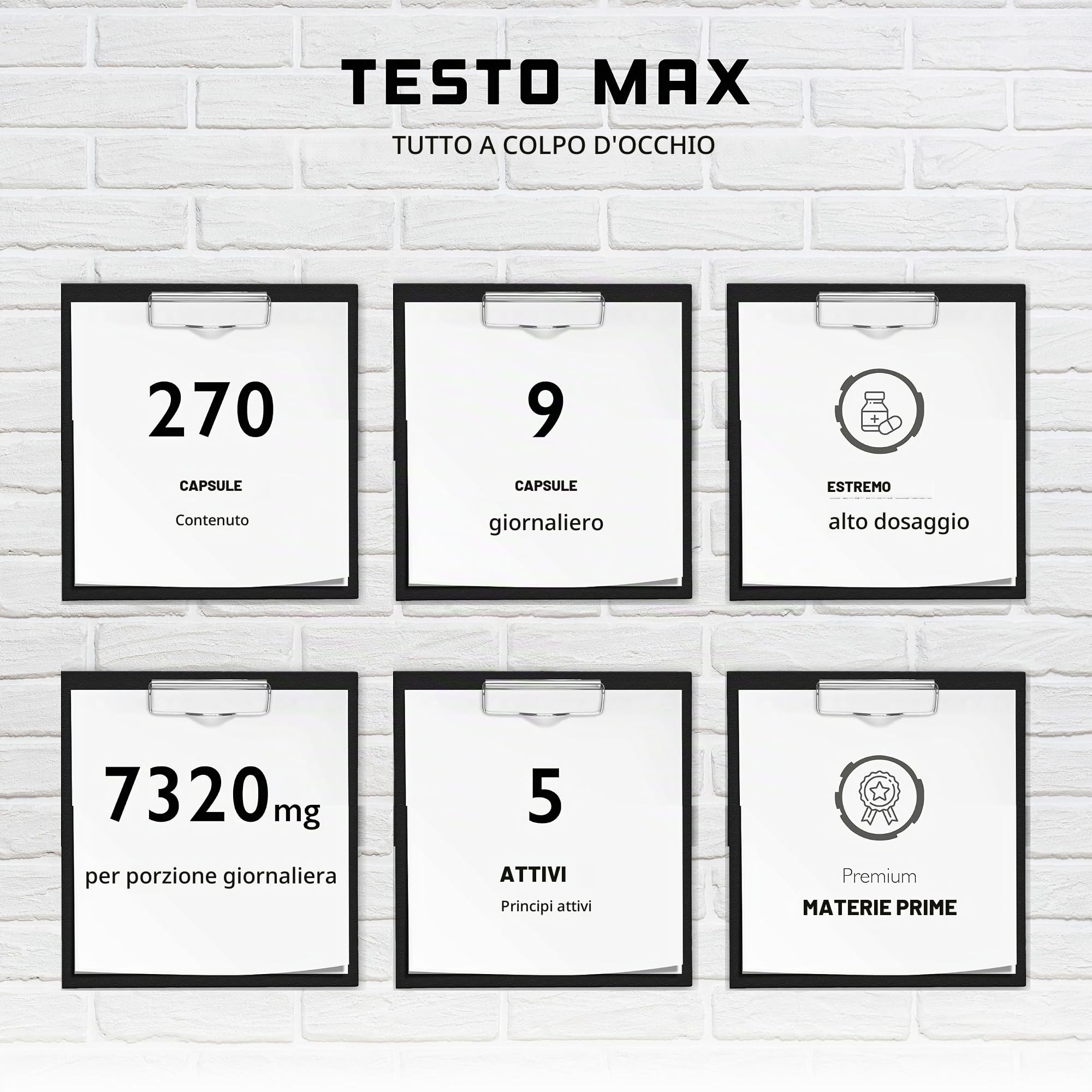 Elite Testo & Vitality Botanicals Testo MAX integratore vegano 270 capsule