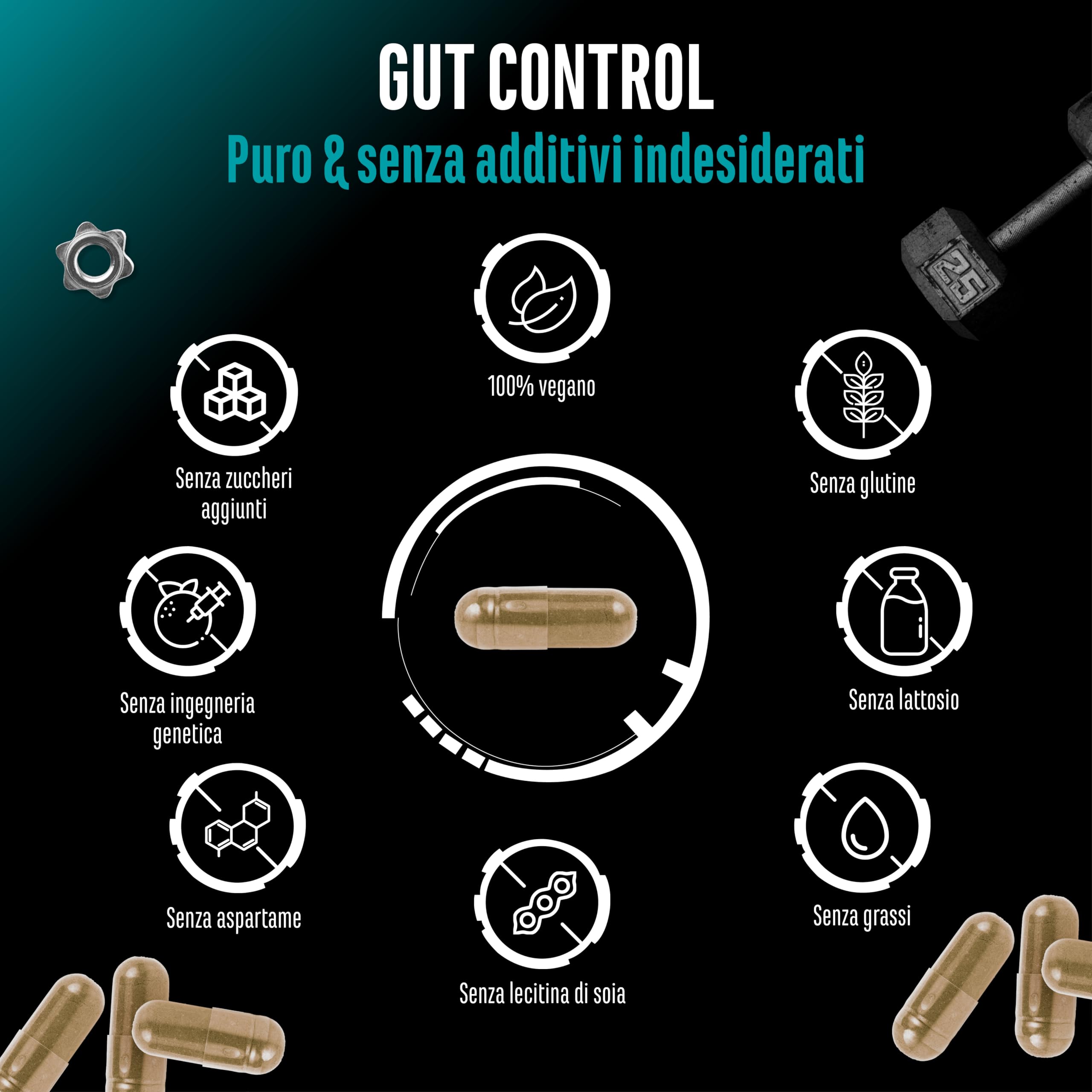 Elite Organ, Joint & Health Support Gut Control capsule 120 vegane