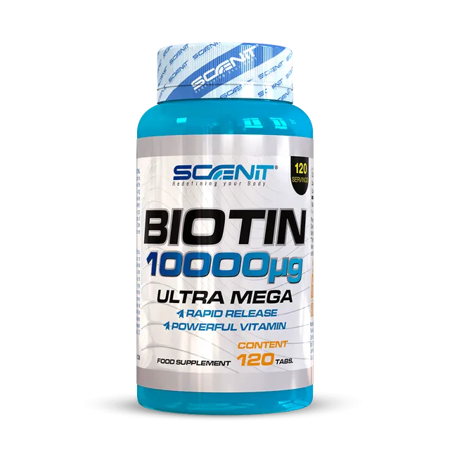 Scenit Nutrition Suplementos esenciales Biotin 10000 µg biotina 120 compresse senza sapore