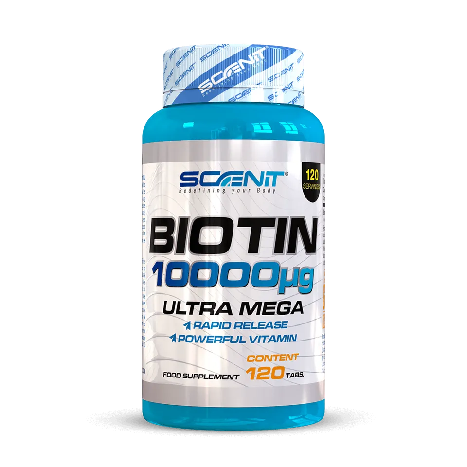 Scenit Nutrition Suplementos esenciales Biotin 10000 µg biotina 120 compresse senza sapore
