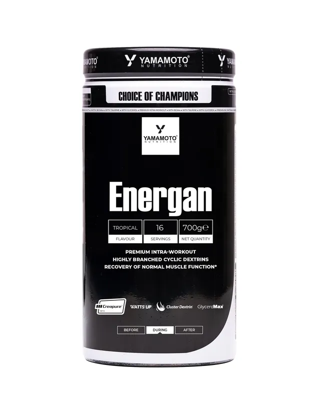 YAMAMOTO Intra-Workout e Post-Workout Energan bevanda 700 g con HBCD