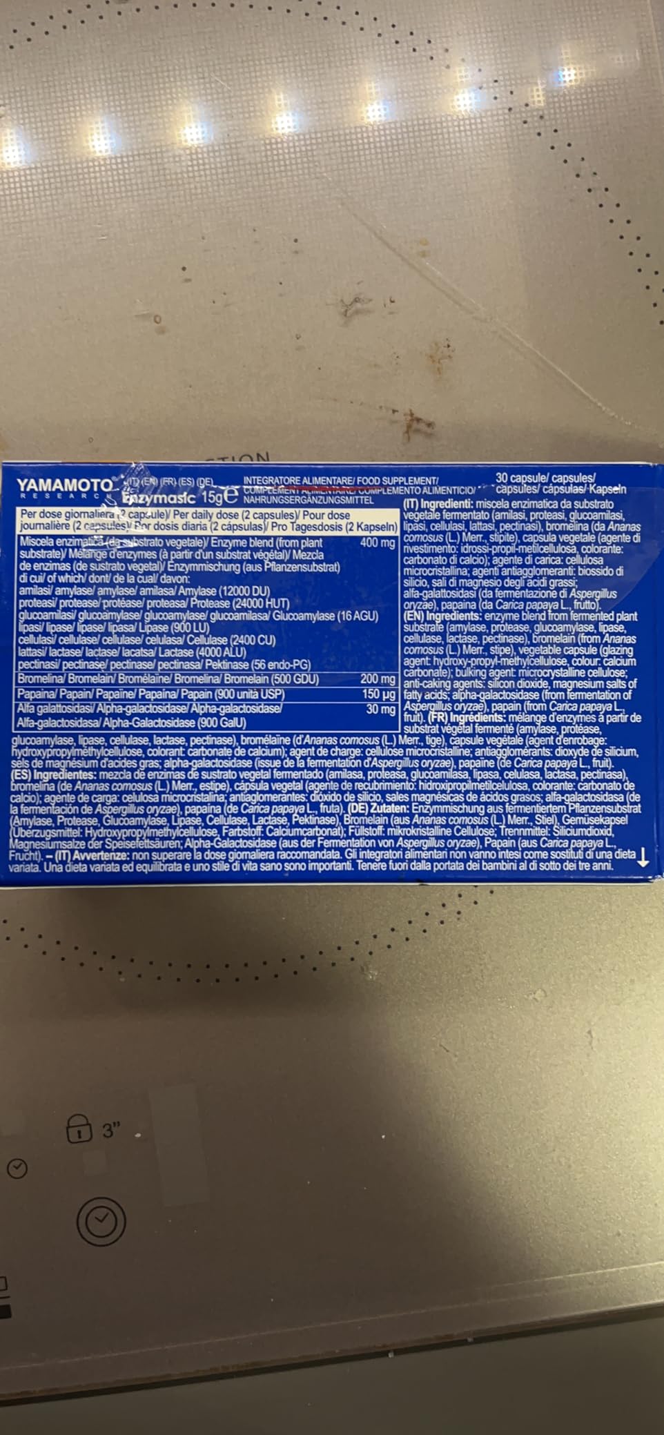 Yamamoto Salute Gastrointestinale Enzymasic capsule 30 enzimi digestivi
