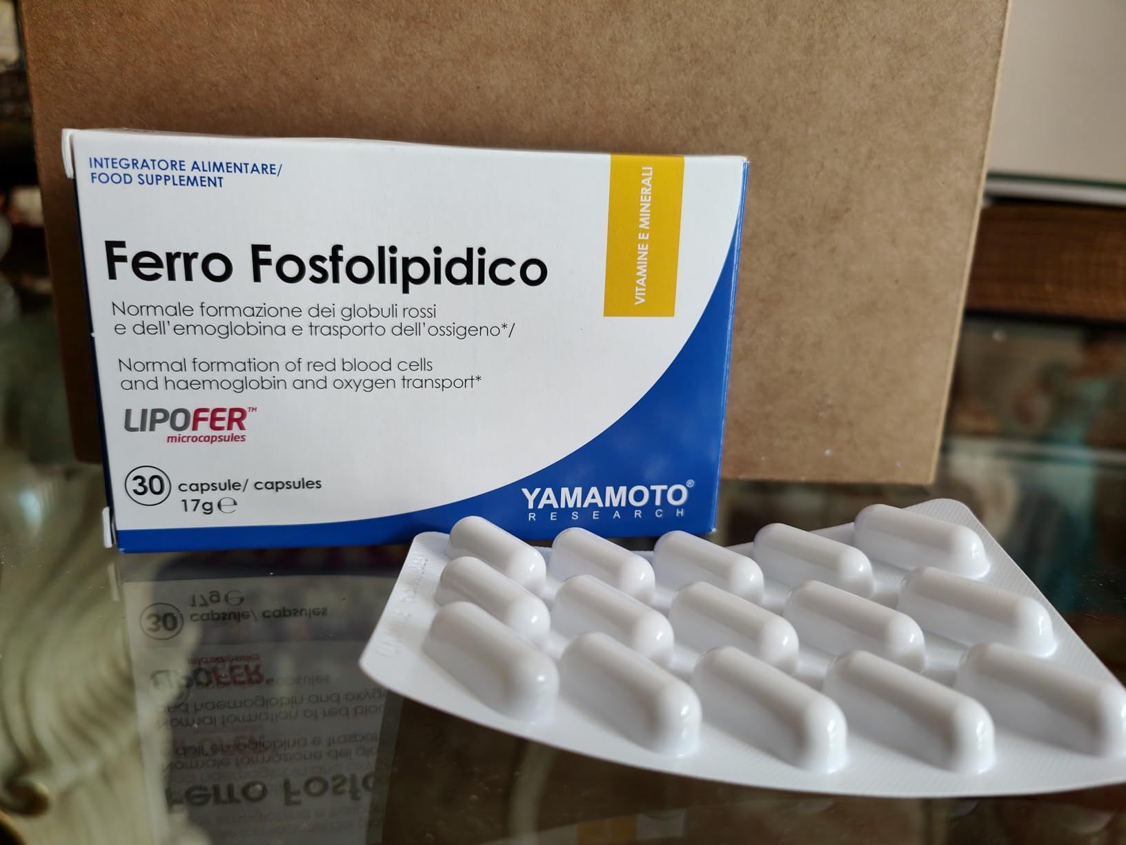 YAMAMOTO Vitamine e Minerali Ferro Fosfolipidico capsule 30 capsule, con vitamina C