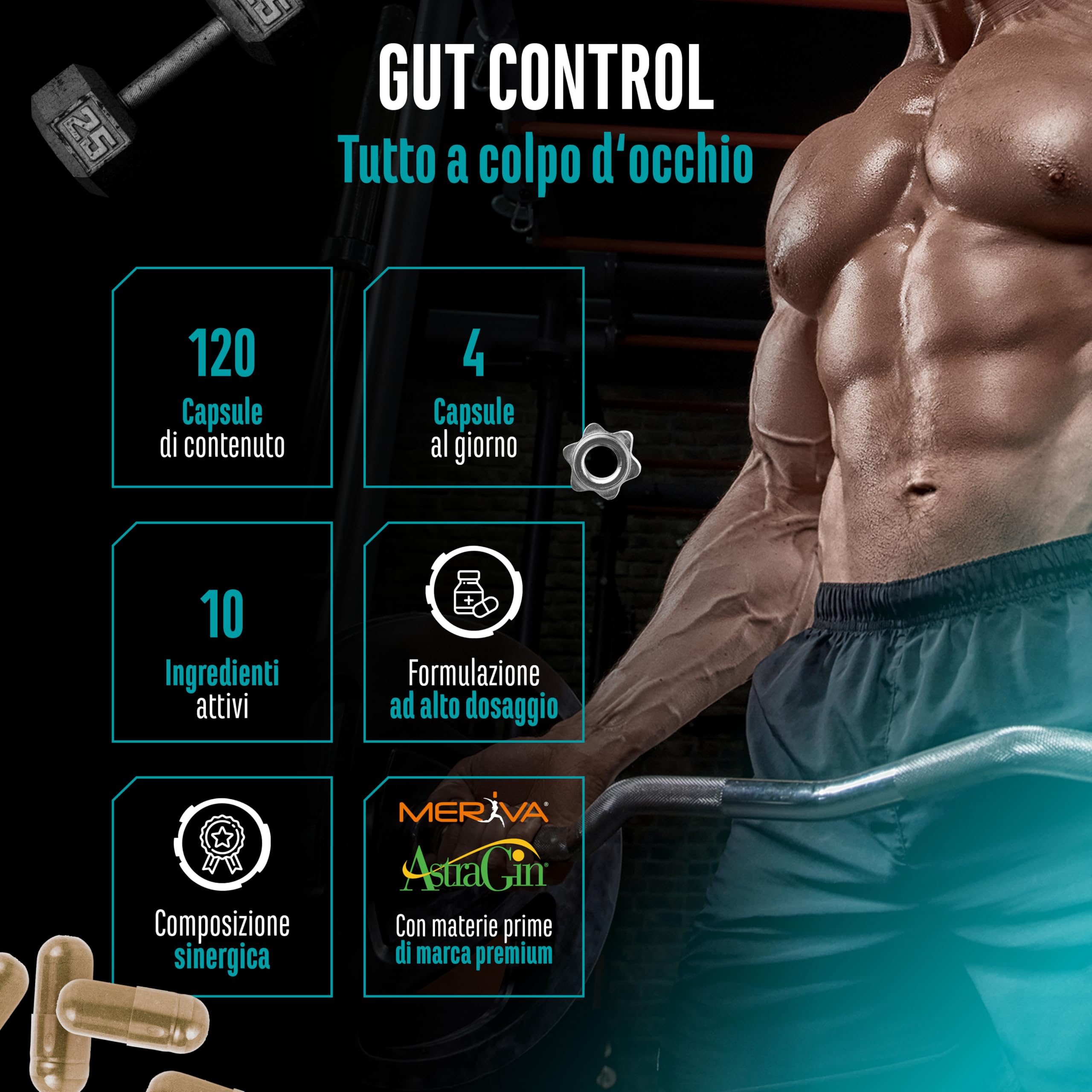 Elite Organ, Joint & Health Support Gut Control capsule 120 vegane