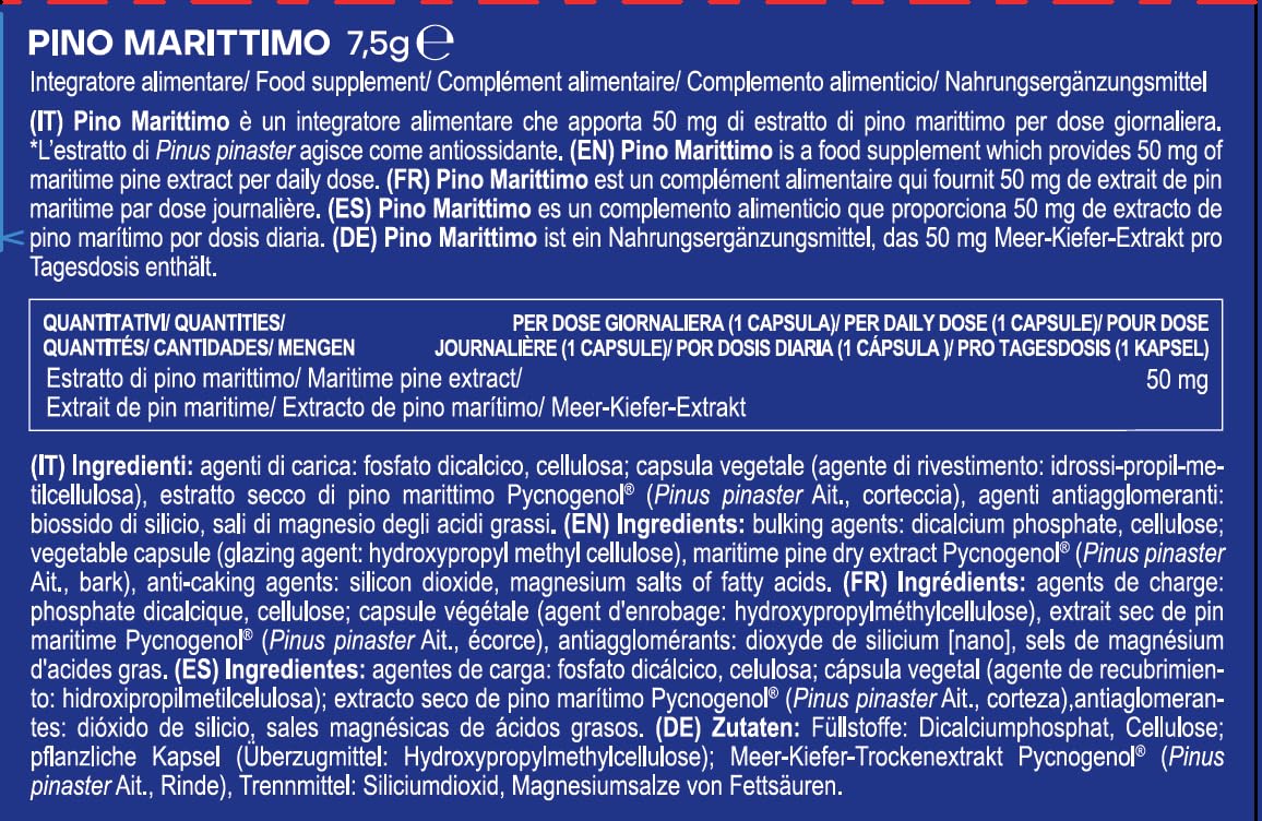 YAMAMOTO Antiossidanti Pino Marittimo Pycnogenol capsule 30 unità