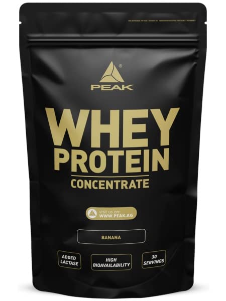 Green Peak Proteine PEAK Whey Protein Concentrate whey protein Banana 900 g senza zuccheri aggiunti