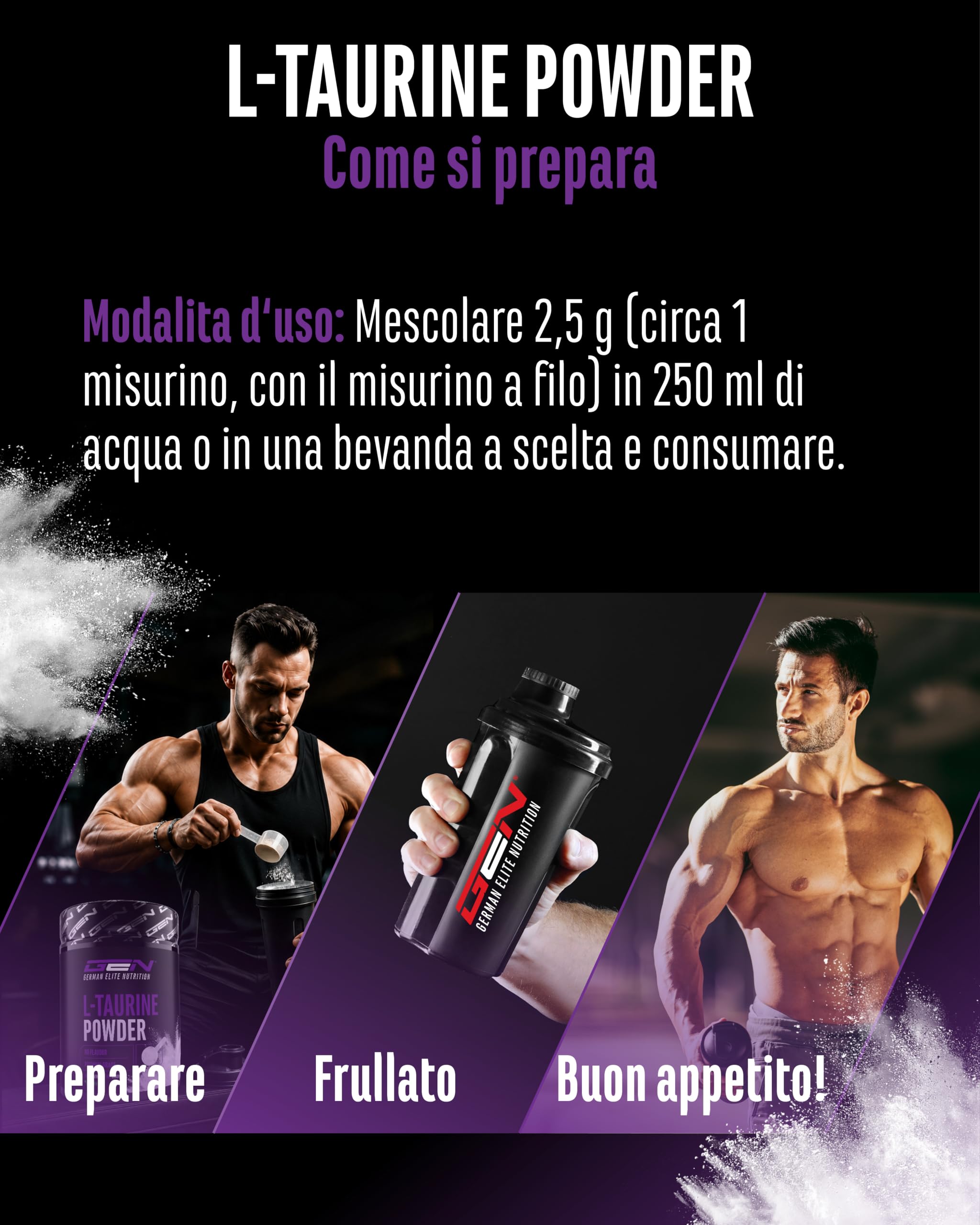Elite Amino Singles Taurina integratore in polvere 500 g 200 porzioni