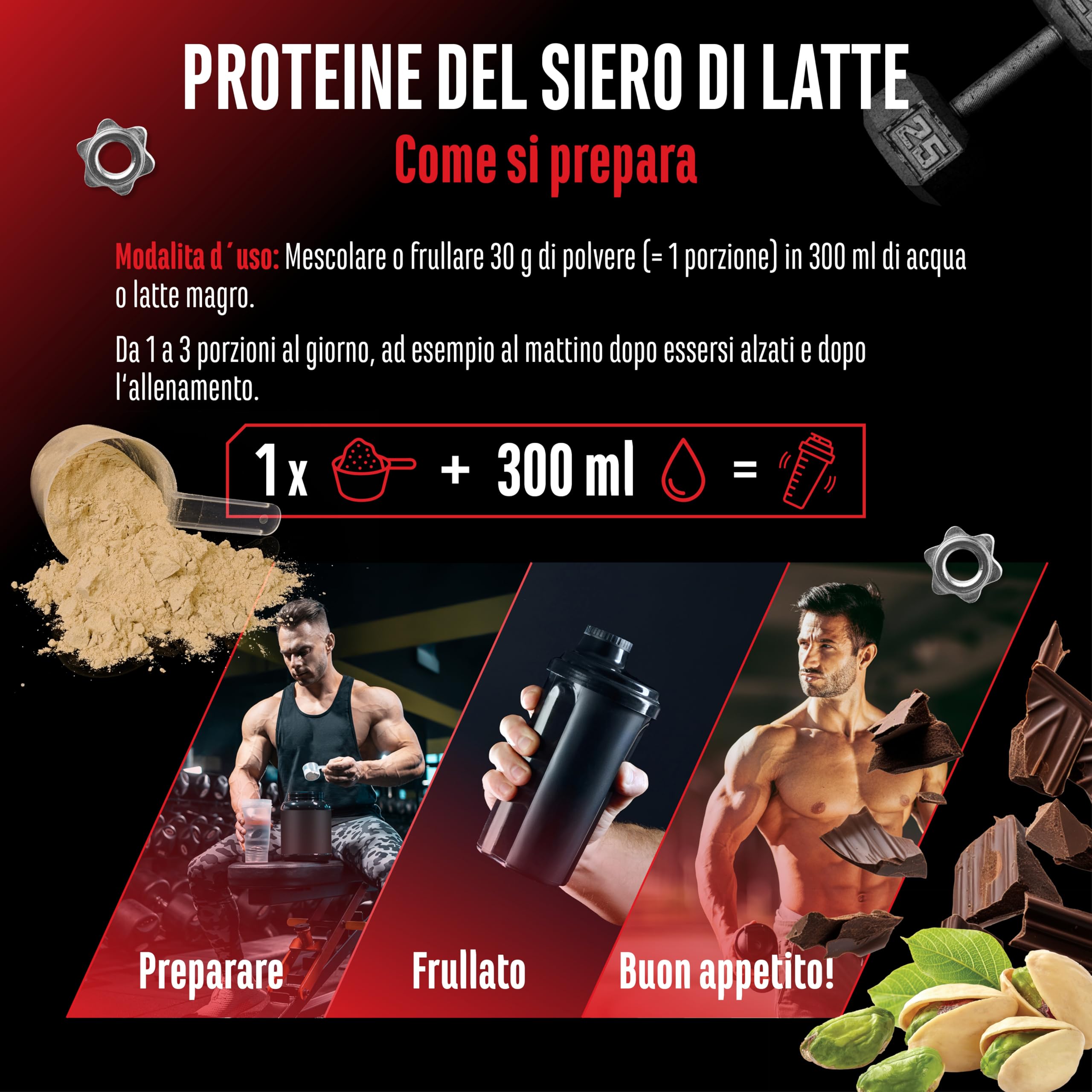 Elite Whey Protein Complex proteine in polvere 1000 g Cioccolato al pistacchio