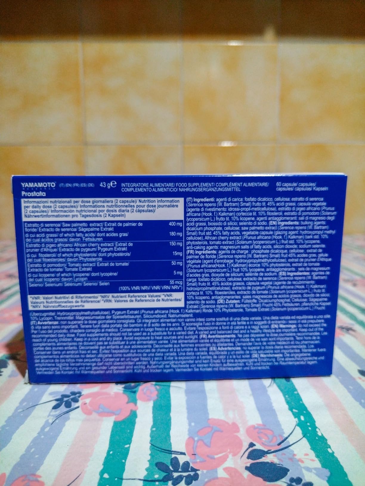 Yamamoto Vitamine e Minerali Prostata integratore 60 capsule con saw palmetto