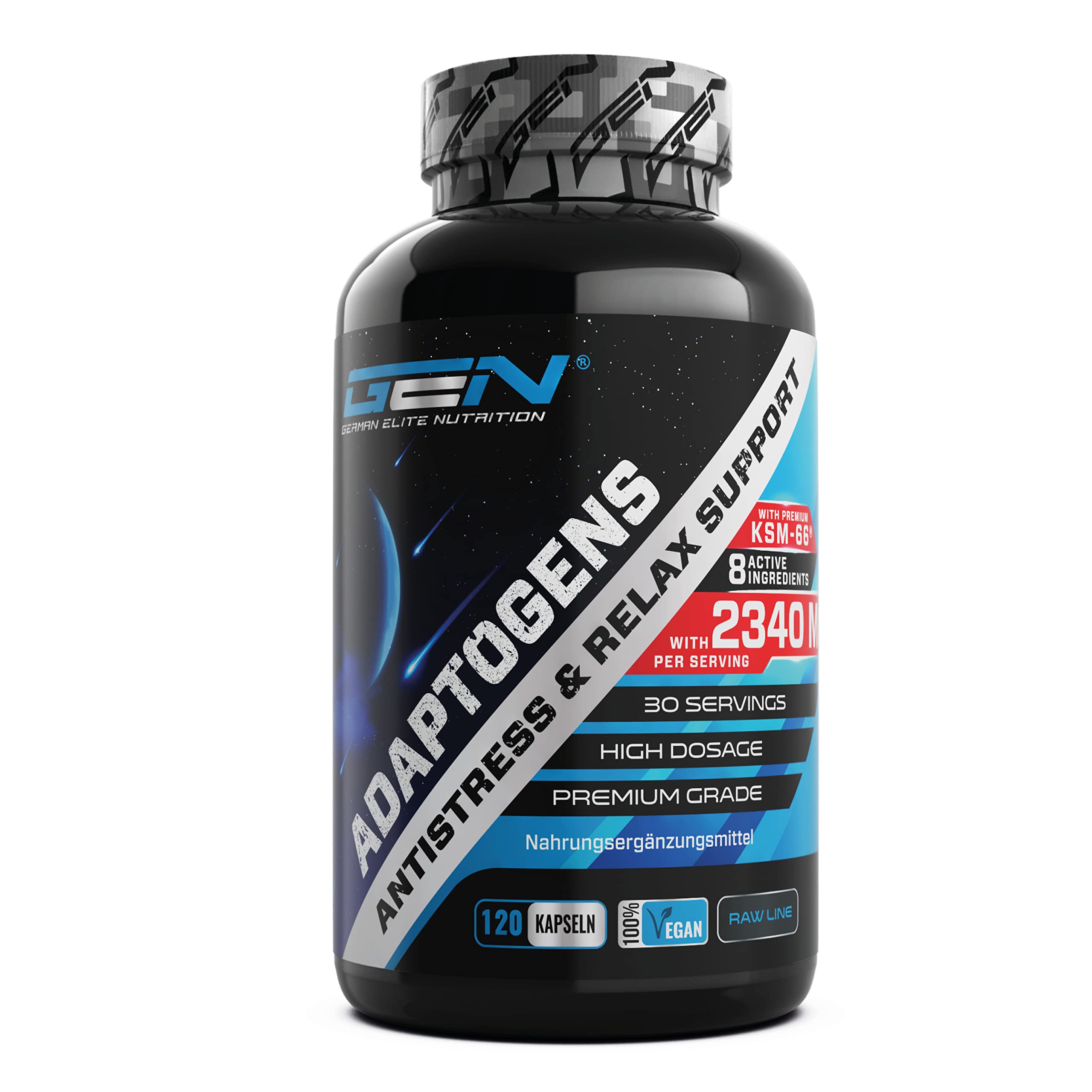 Elite Adattogeni, sonno e mente GEN GERMAN ELITE NUTRITION Complesso adattogeno 120 capsule vegane
