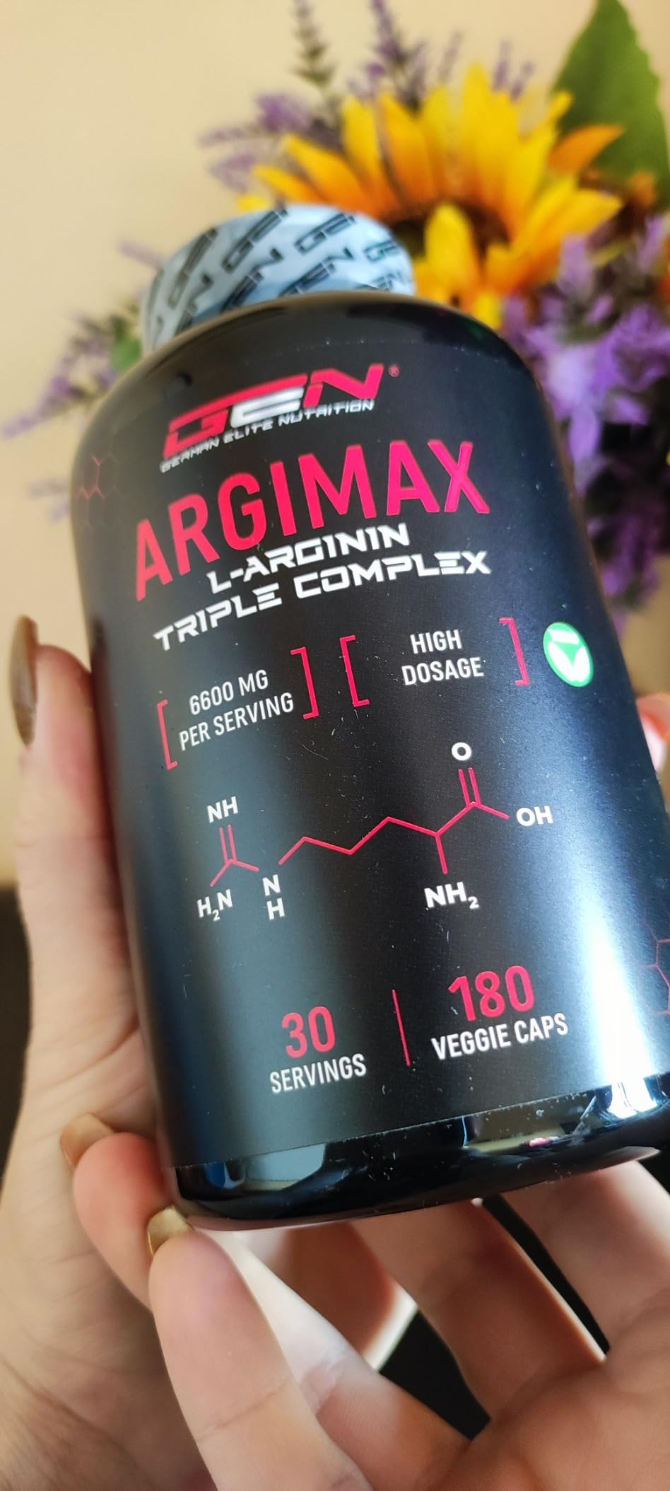 Elite Amino Singles ARGIMAX capsule 180 vegan, complesso di L-arginina