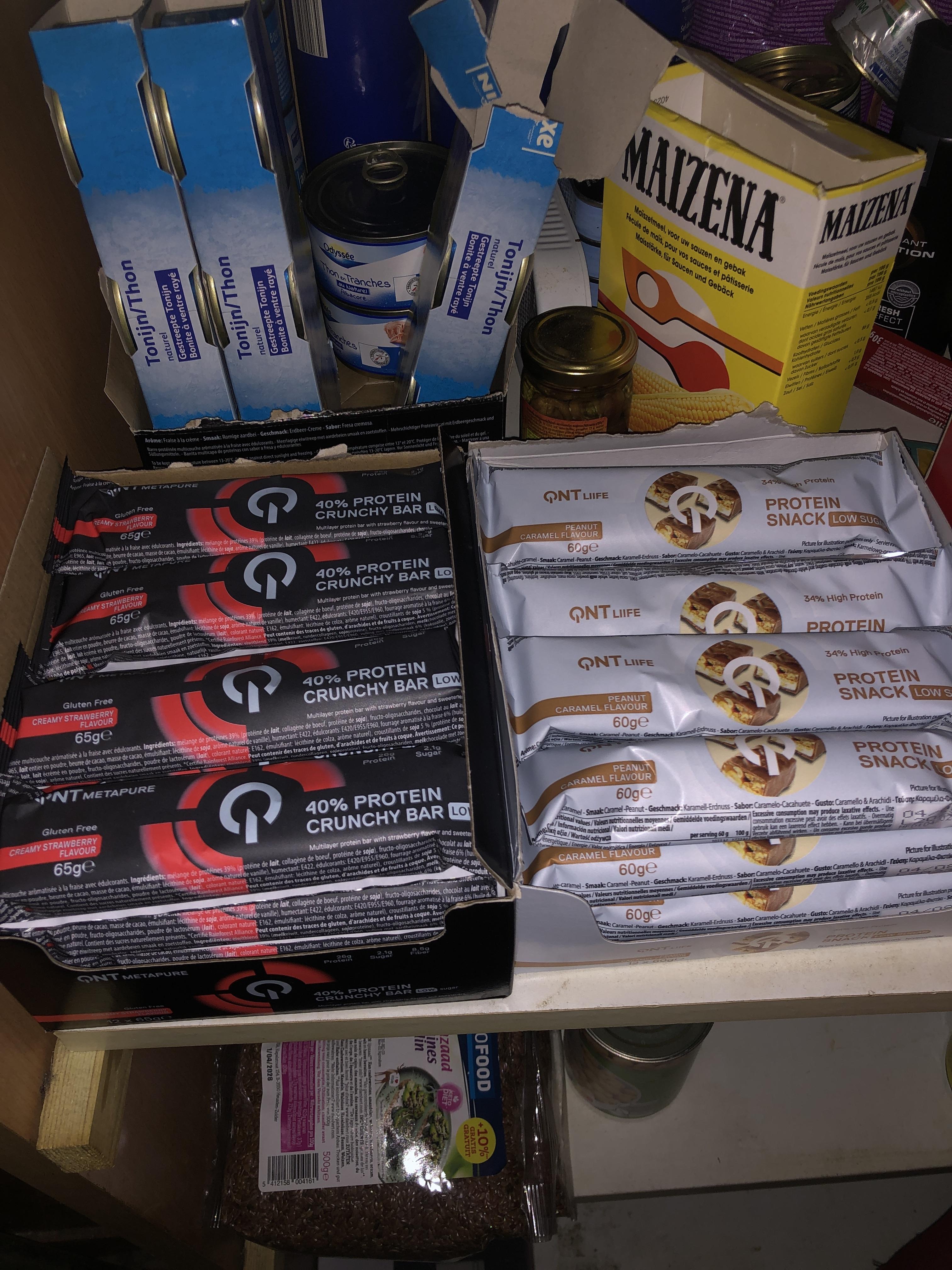 QNT Protein Bars 40% Protein Crunchy Bar 12 x 65 g cioccolato 26 g proteine