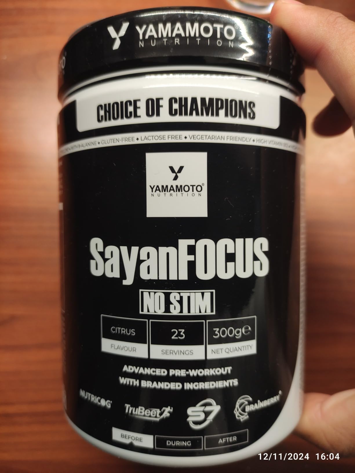 Yamamoto Pre-Workout SayanFOCUS NO STIM pre-workout senza caffeina