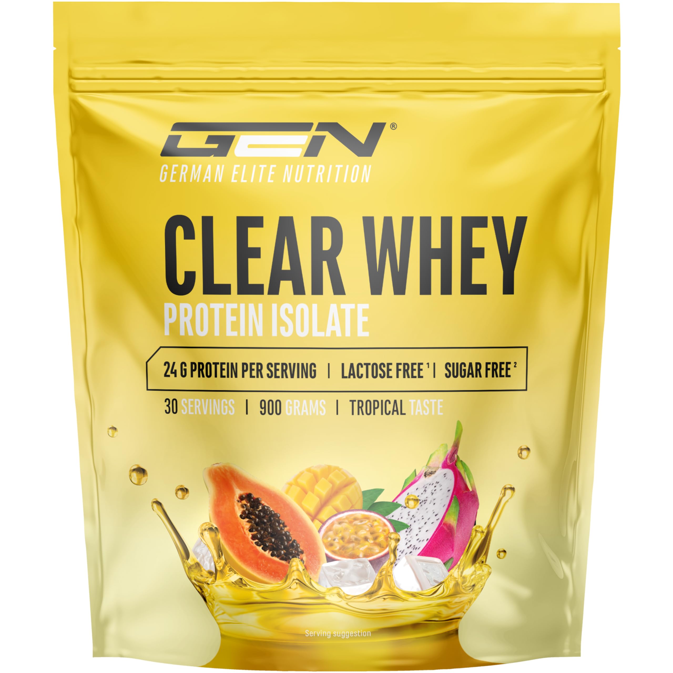 Elite Clear Whey Isolate Protein Shake proteine Tropical 900 g senza lattosio