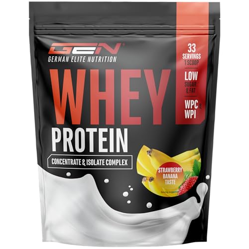 Elite Whey Protein Whey Proteine Complesso proteine in polvere 1000 g fragola e banana con isolato