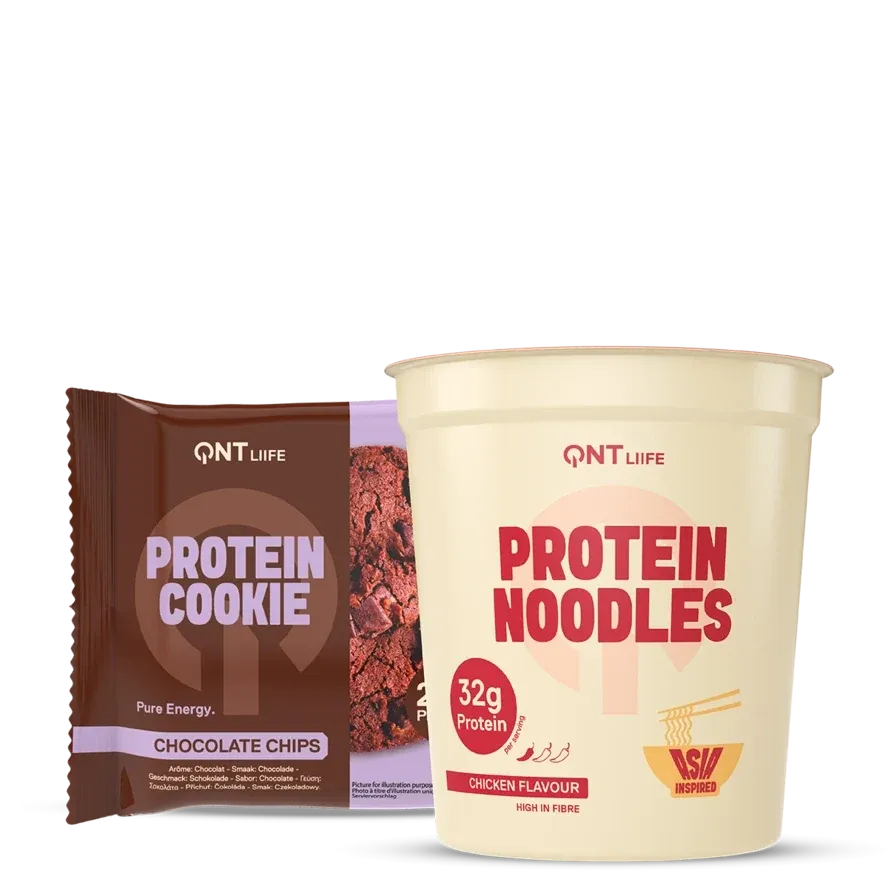QNT Bundles Protein Noodles & Protein Cookie Pack bundle 12×66 g + 12×60 g