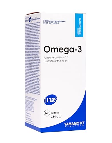 Yamamoto Omega-3 e Cuore e Circolazione Omega-3 IFOS integratore 240 softgels, olio di pesce