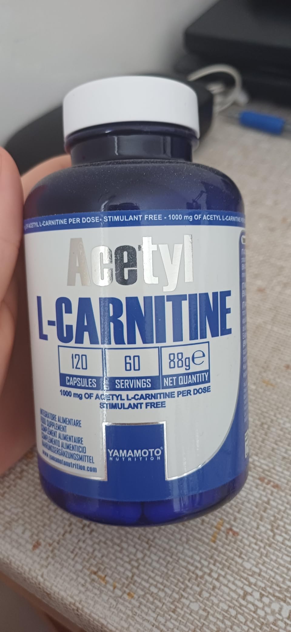 Yamamoto Aminoacidi e BCAAs Acetyl L-CARNITINE capsule 120, 1000 mg