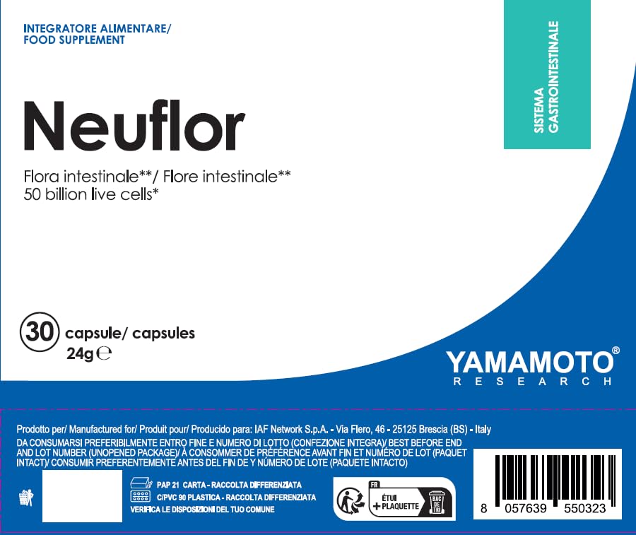 YAMAMOTO Salute Gastrointestinale Neuflor 56 miliardi probiotici 30 capsule