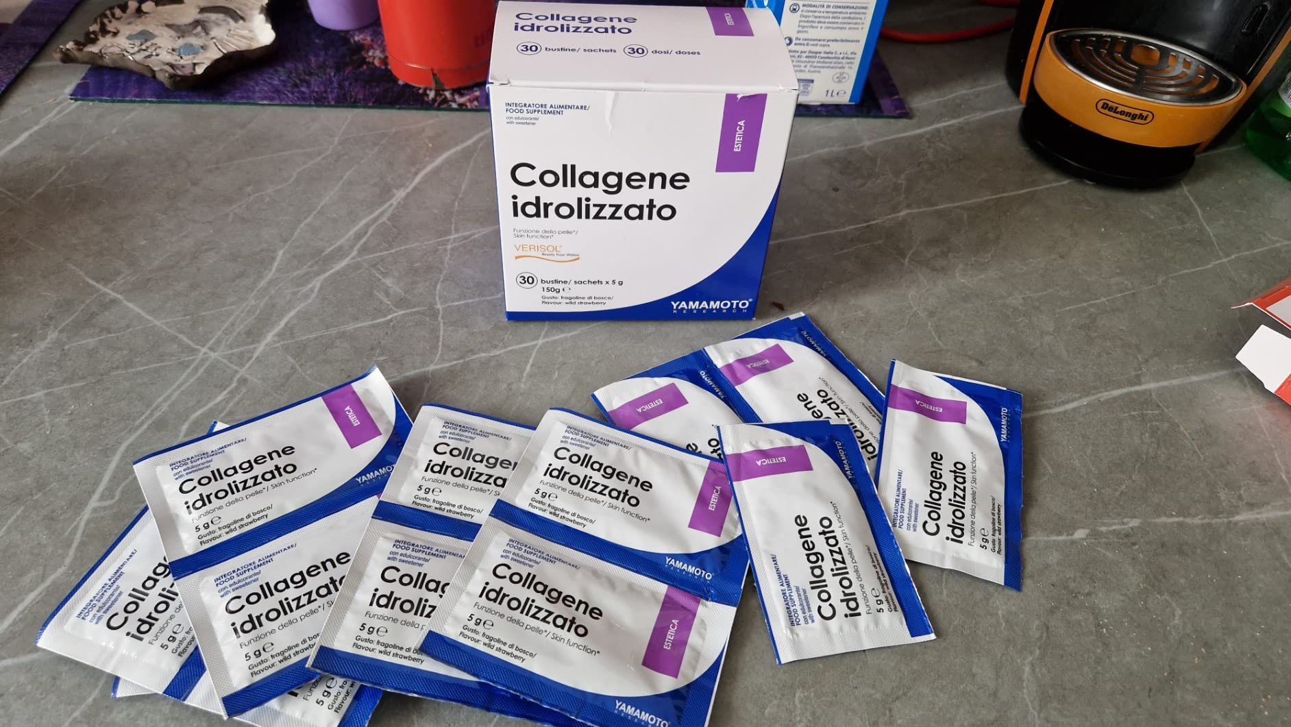 YAMAMOTO Collagene Collagene Idrolizzato bustine 30 x 5 g fragoline di bosco