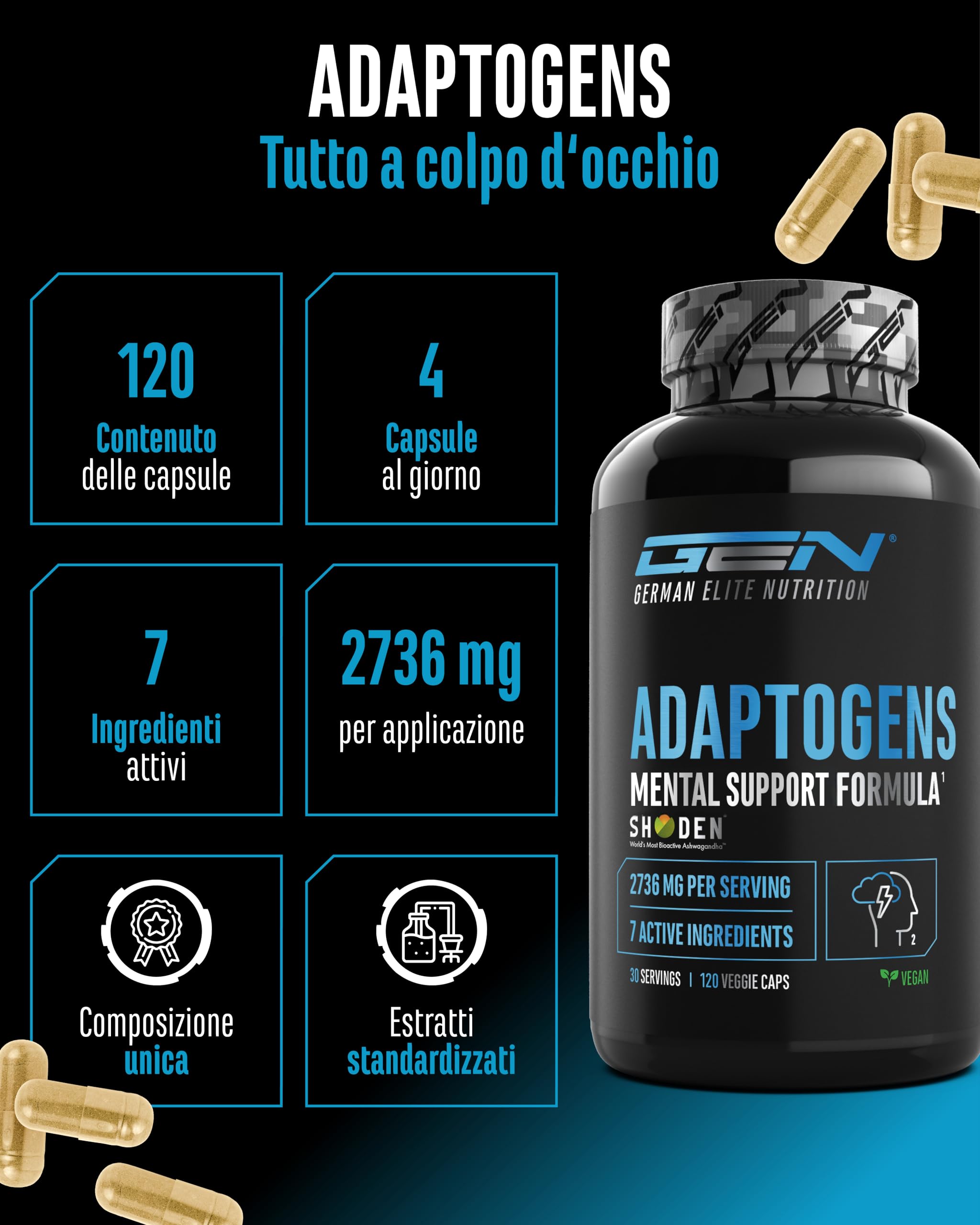 Elite Adaptogens, Sleep & Mind Adaptogenes capsule 120 capsule vegane