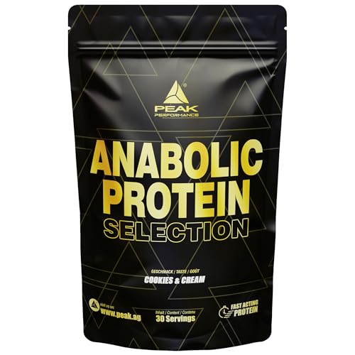 Green Peak Proteins PEAK Anabolic Protein Selection proteine in polvere Cookies & Cream 900 g multi-proteica