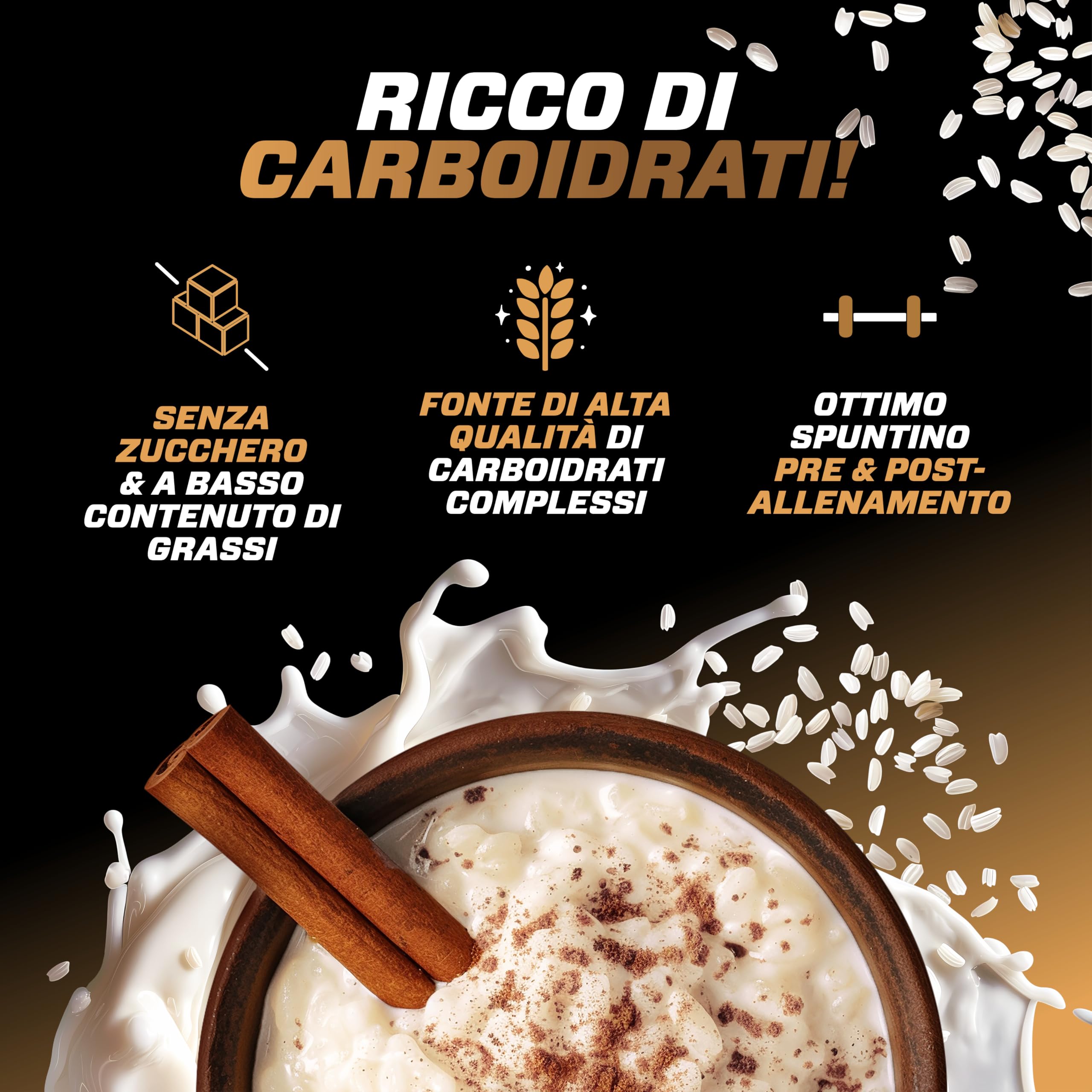 Elite Carbs & Mass Gainers Rice Pudding Neutral budino di riso 3 kg vegano