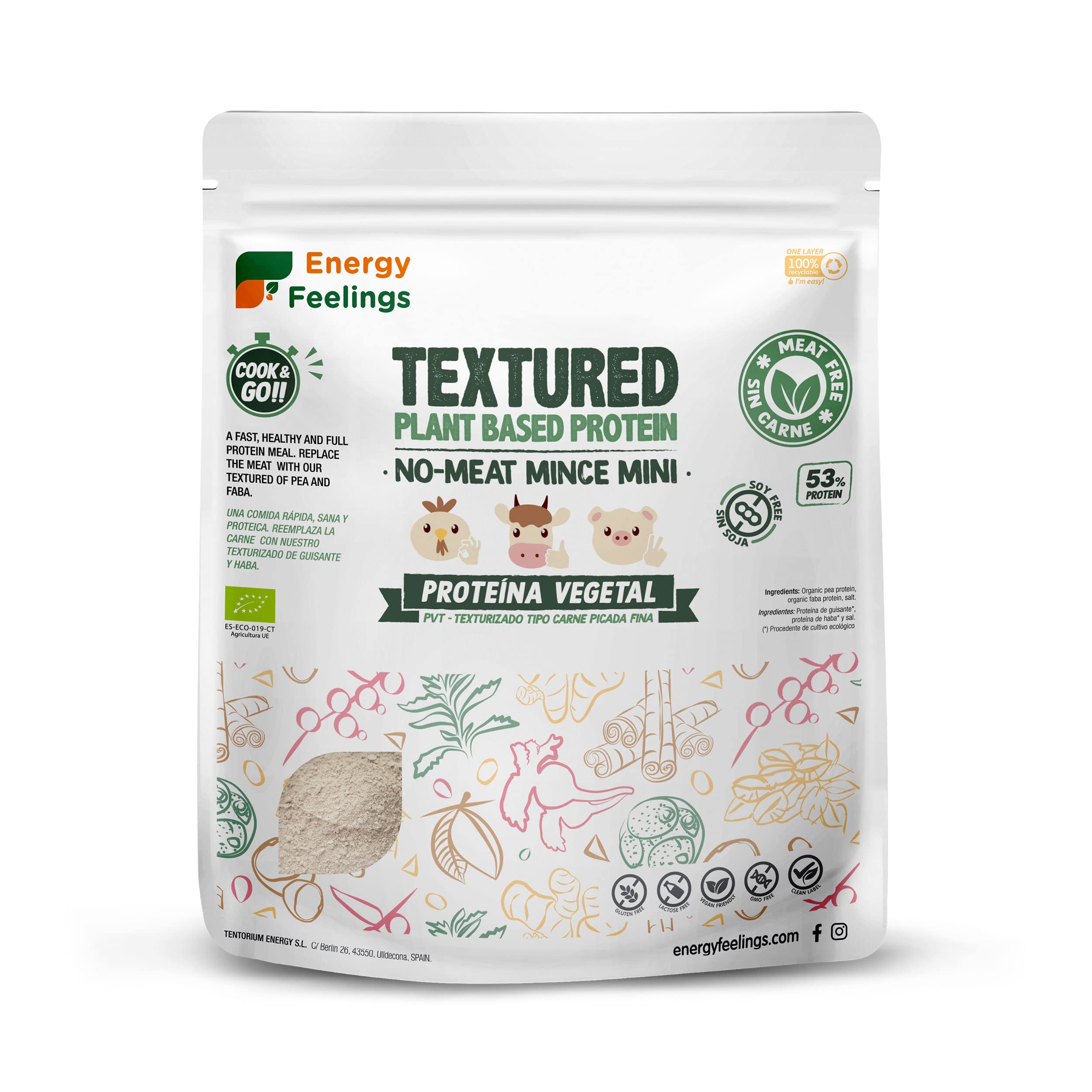 Energy Feelings Strisce Proteiche di Piselli Testurizzati strisce 400 g bio