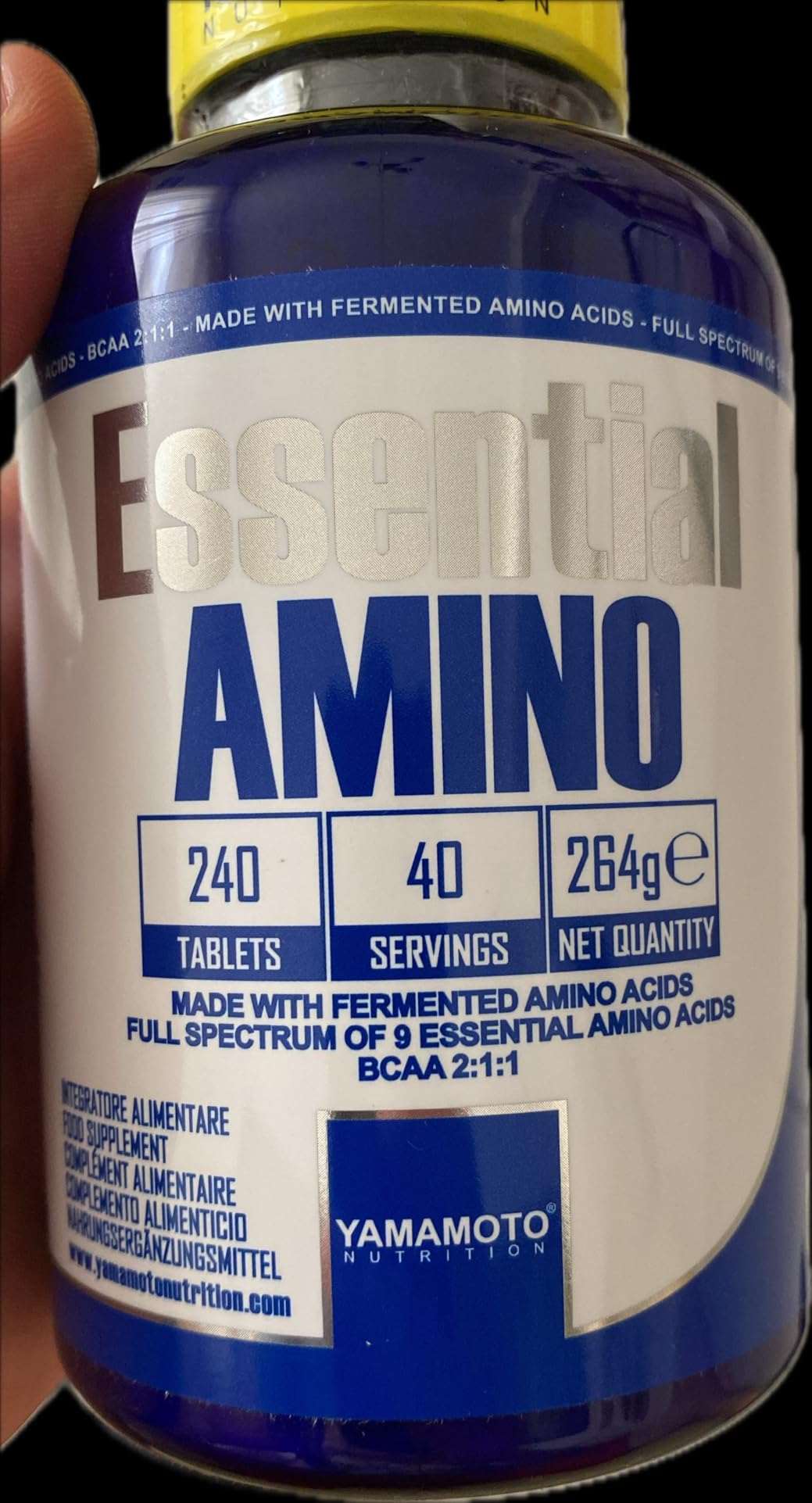 YAMAMOTO Aminoacidi e BCAAs Essential AMINO 2:1:1 compresse 240 non aromatizzate