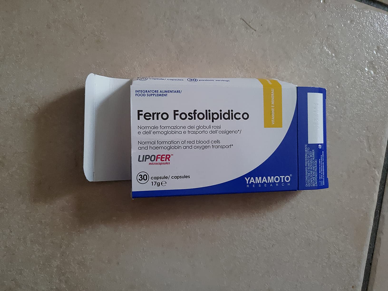 YAMAMOTO Vitamine e Minerali Ferro Fosfolipidico capsule 30 capsule, con vitamina C