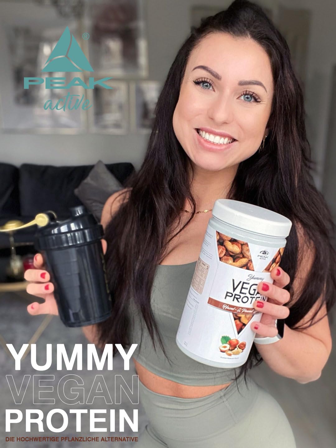 Green Peak Proteins PEAK Yummy Vegan Protein 450 g Brownie al Cioccolato senza glutine