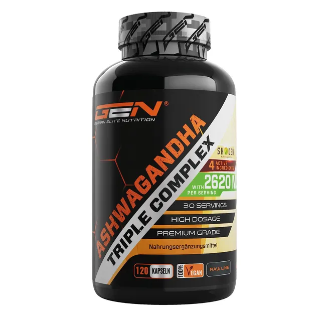 Elite Adaptogens, Sleep & Mind Ashwagandha Tripla integratore ashwagandha 120 capsule vegane 2620 mg per dose