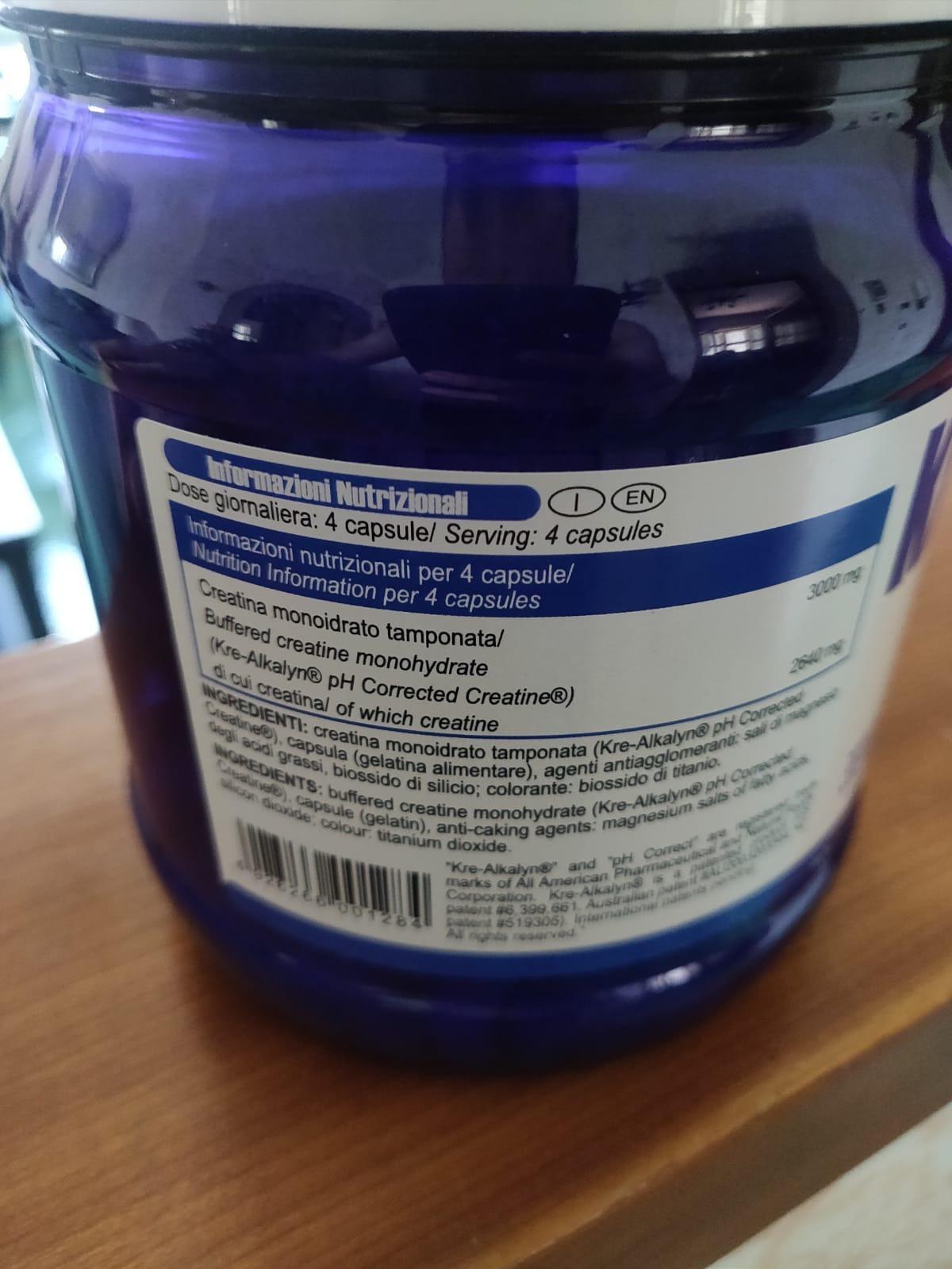 YAMAMOTO Creatina Kre-ALKALYN® PERFORMANCE capsule 120 capsule con caffeina