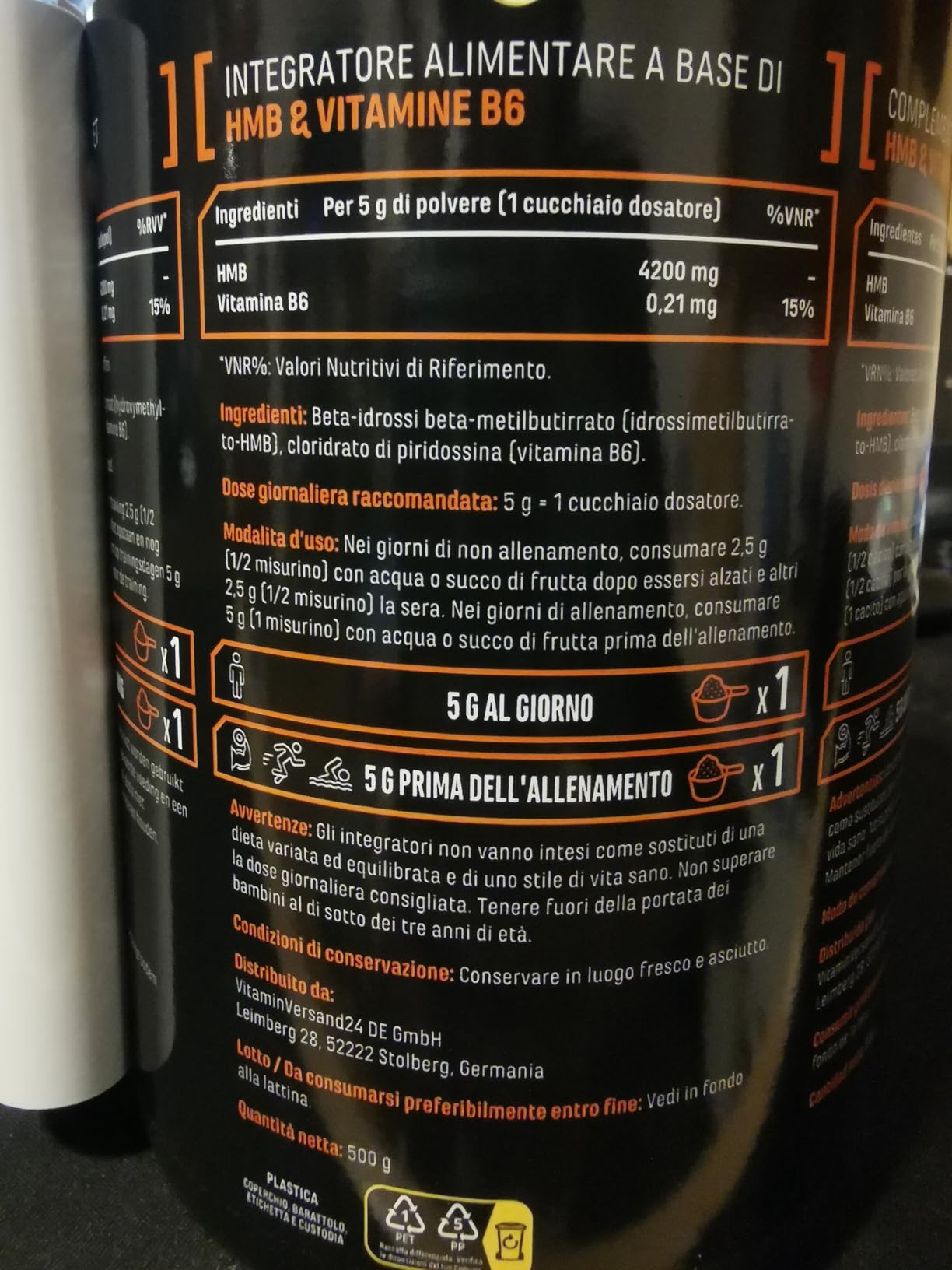 Elite Amino Singles HMB integratore in polvere 500 g 4200 mg HMB