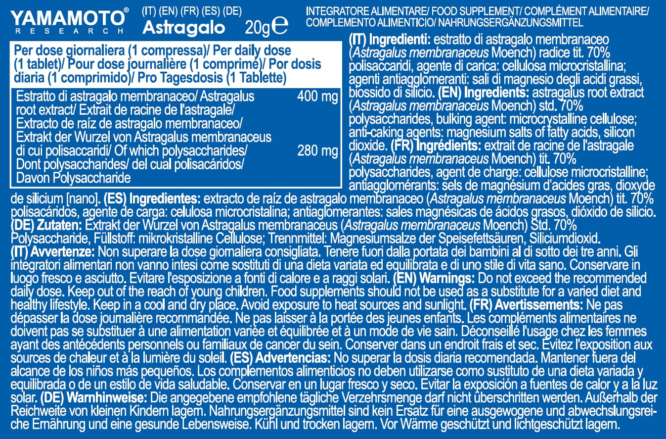 YAMAMOTO Sistema Immunitario Astragalo compresse 30 compresse estratto