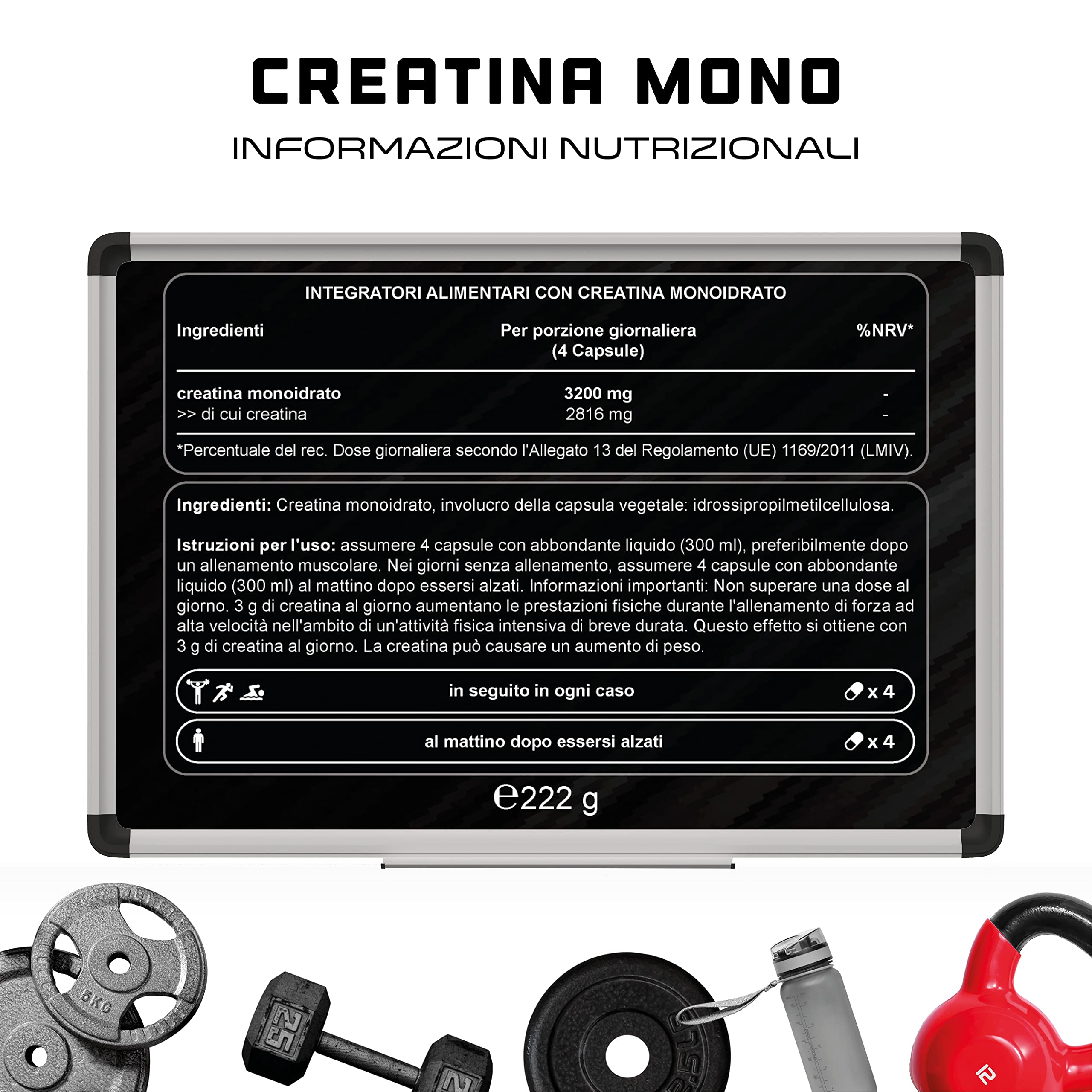 Elite Creatine Creatina 240 capsule 3200 mg
