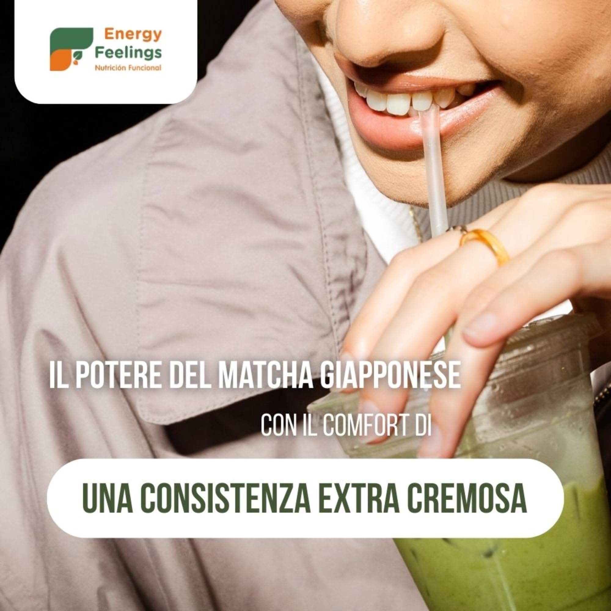 Energy Feelings Batidos Saludables Matcha Latte in Polvere Bio Extra Cream 500 g tè matcha giapponese