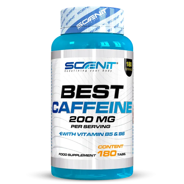 Scenit Nutrition Potenciadores deportivos Best Caffeine 200 mg compresse 180 compresse vitamine B5 B6
