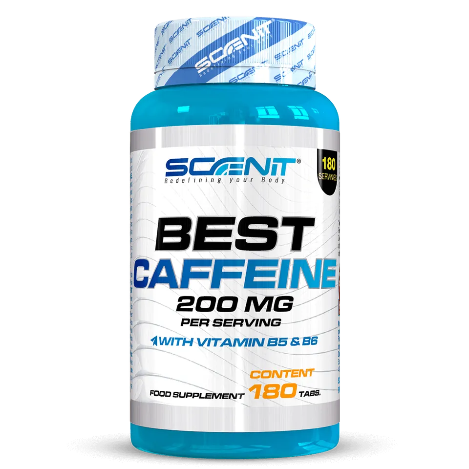 Scenit Nutrition Potenciadores deportivos Best Caffeine 200 mg compresse 180 compresse vitamine B5 B6