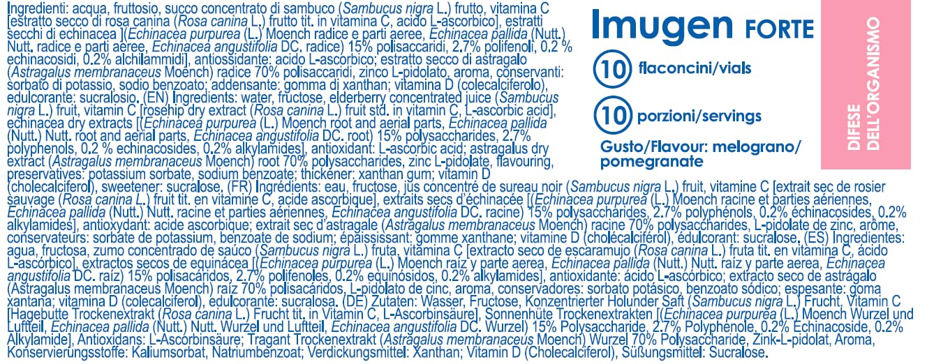 YAMAMOTO Sistema Immunitario Imugen FORTE integratore 10 flaconcini da 10 ml vitamina C
