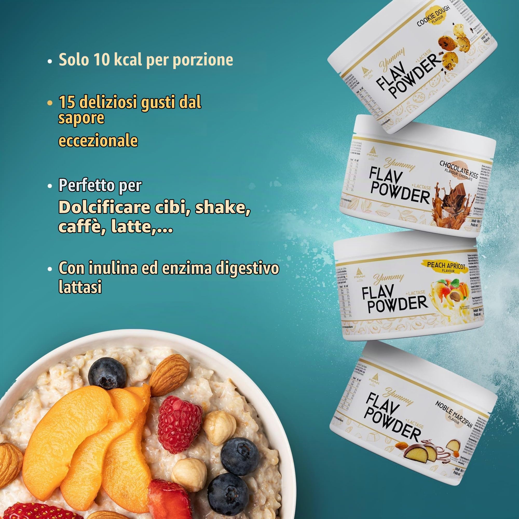 Green Peak Health Yummy Flav Powder polvere aromatizzante Bacio al Cioccolato 250 g
