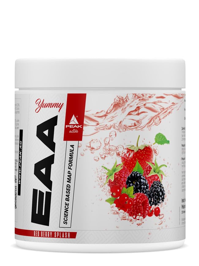 Green Peak Amino acids PEAK Yummy EAA aminoacidi in polvere 400 g amarena
